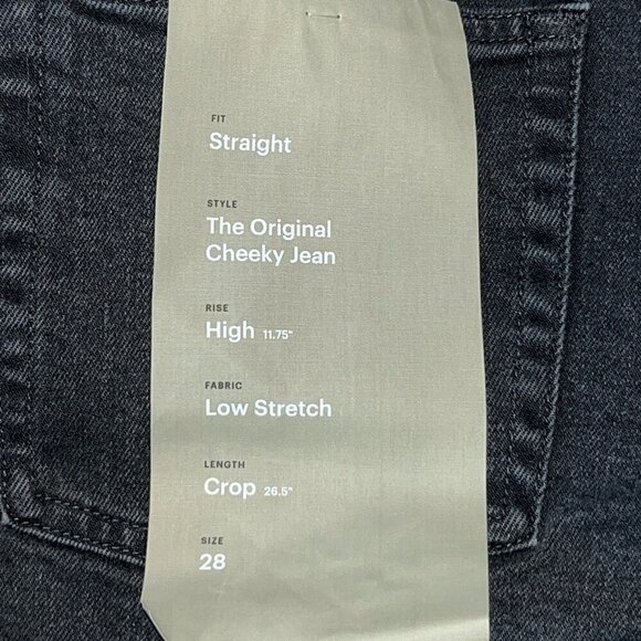 EVERLANE NWT The Original Cheeky Jean Size 28 High Rise Straight Crop -Black - Picture 9 of 13